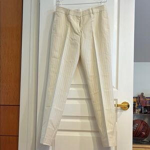 Loro Piana Beige Striped Pants